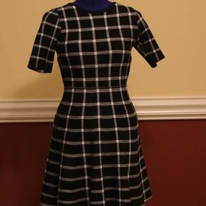 Black & white knit dress
